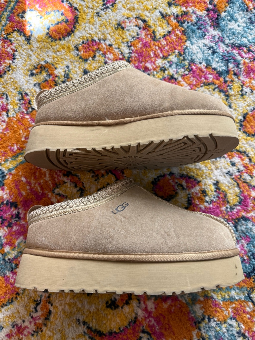 UGG Women's Sand Beige Suede Platform Mule - Picture 6 of 10